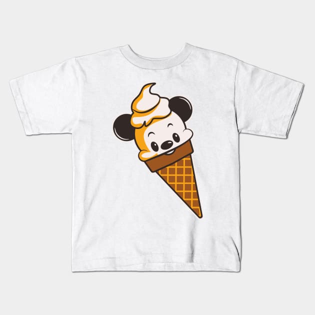 Ice Cream Mouse Kids T-Shirt by aceofspace